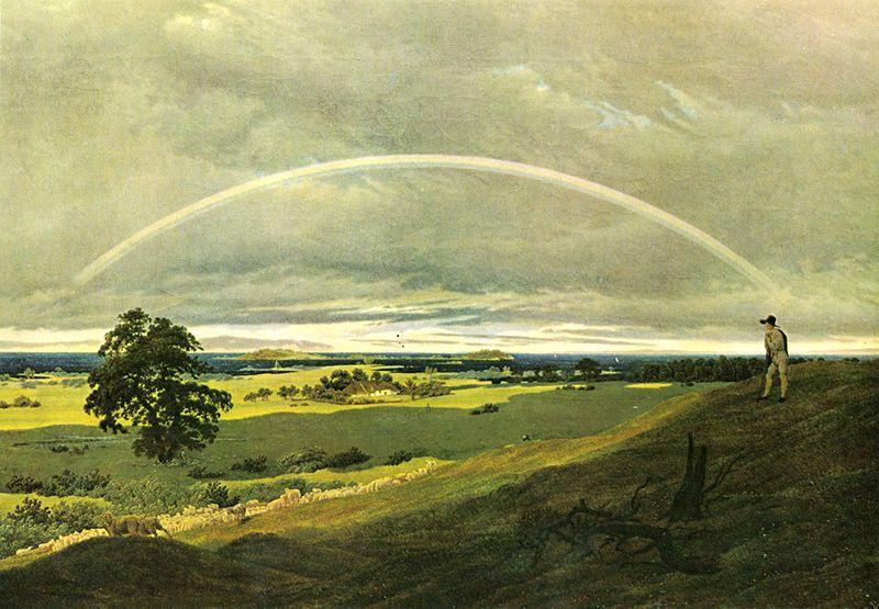 Caspar David Friedrich Landschaft mit Regenbogen oil painting picture